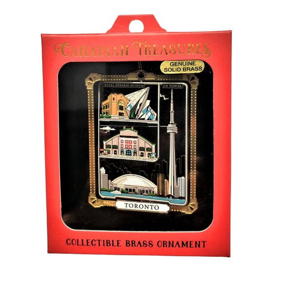 Toronto Canada Ornament Color Brass Landmarks - Picture 1 of 7